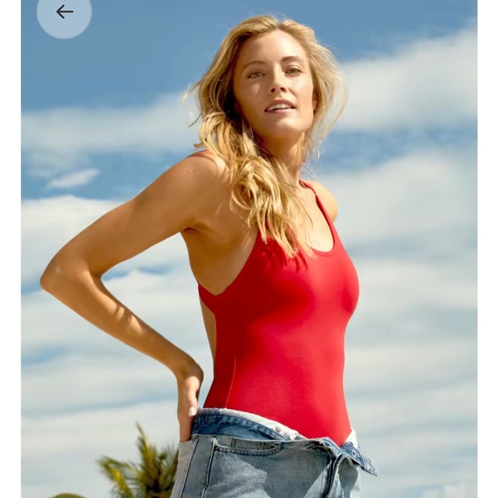Andie Swim Tulum M Cherry Red